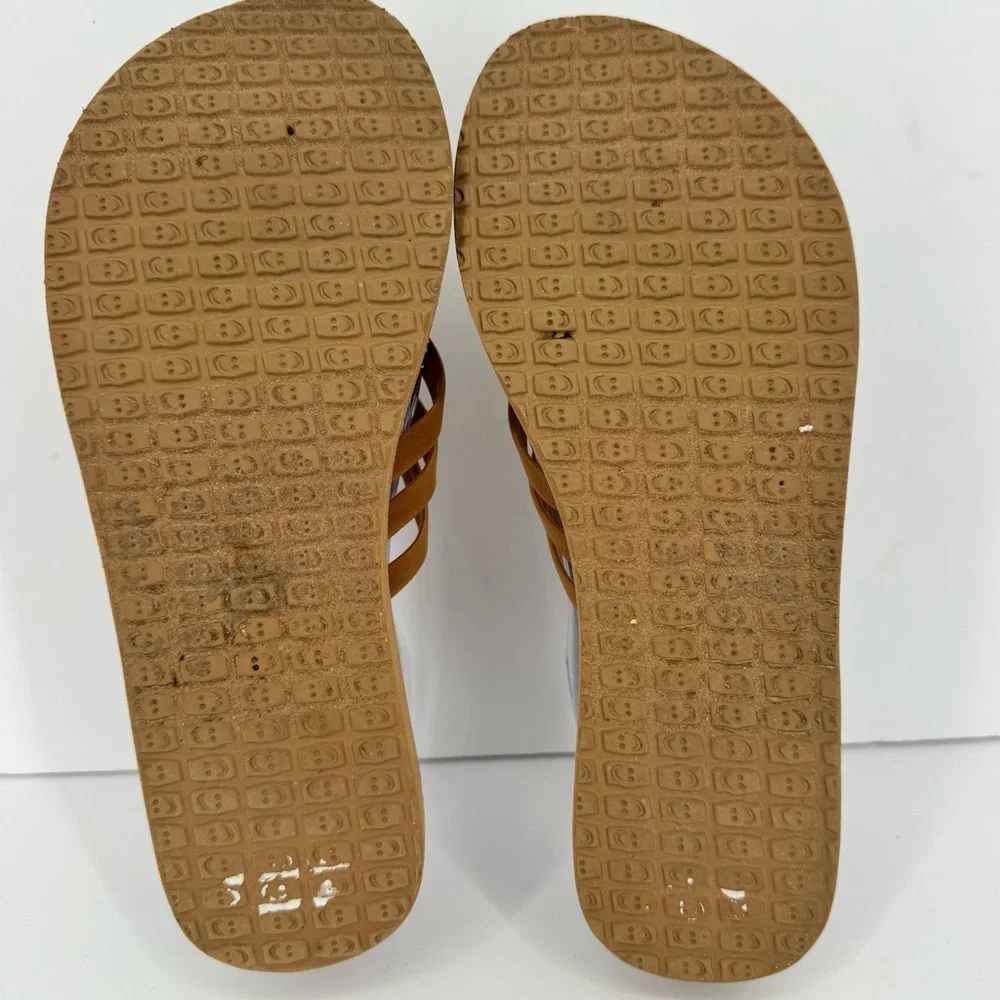 Sanuk Women Tobacco Brown Tan Beige Yoga Sandy Sandals Comfort Casual Everyday 6 - Picture 7 of 9